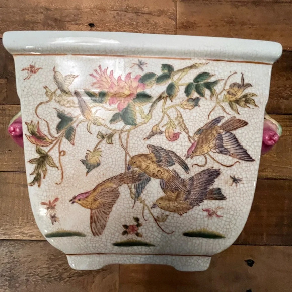 Vintage Chinese Rectangular Vase - Picture 2 of 10